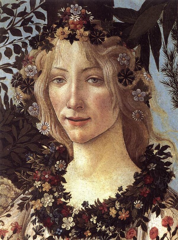 Sandro Botticelli / Primavera (Detail, Flora)