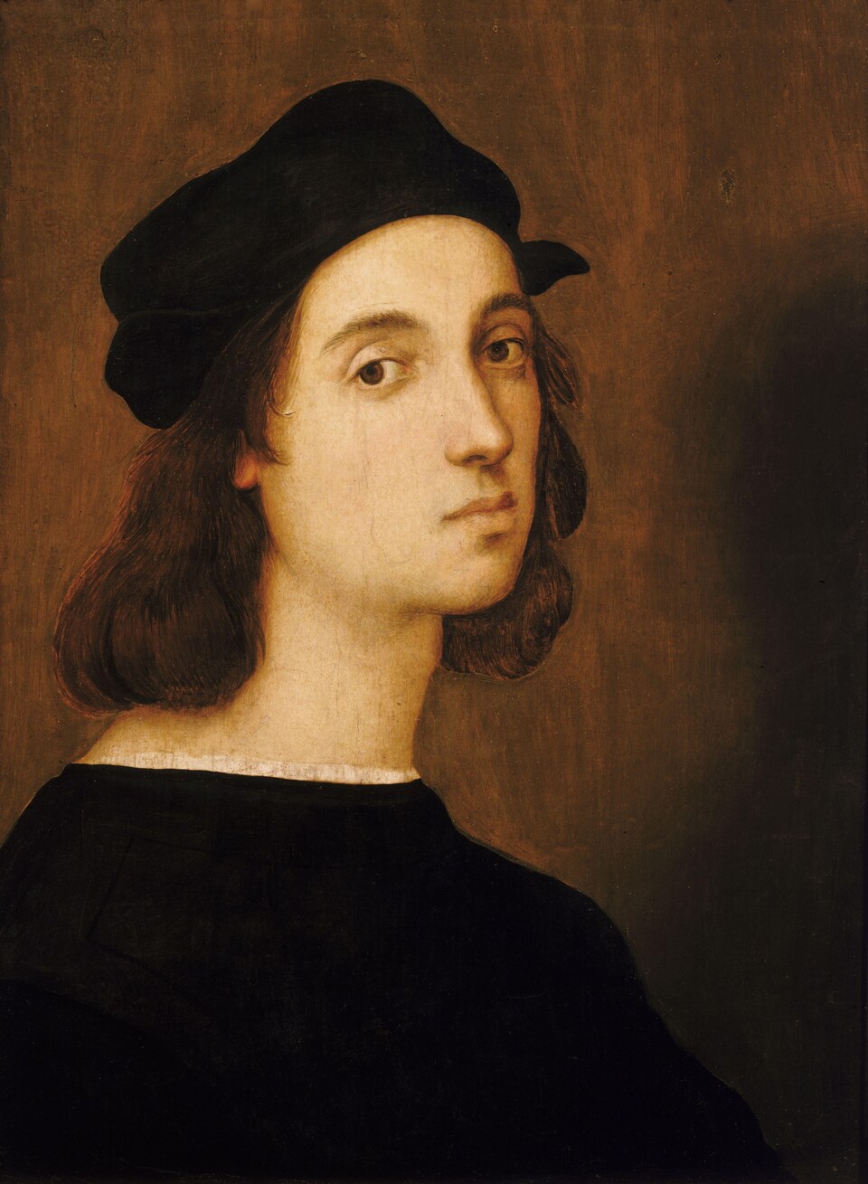 Raffael, Selbstporträt, 1504–1506, Tempera auf Holz, 47,5 × 33 cm, Uffizien, Florenz