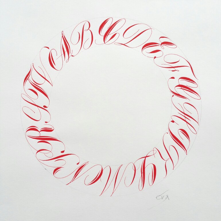 Arbeitsprobe der Englischen Handschrift von Eva Pöll