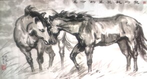 Chinesische Tuschemalerei – Haustiere und Wildtiere