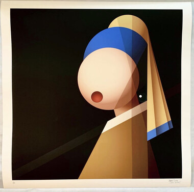 Geometric Redux Study after Vermeer's Girl With Pearl Earrings