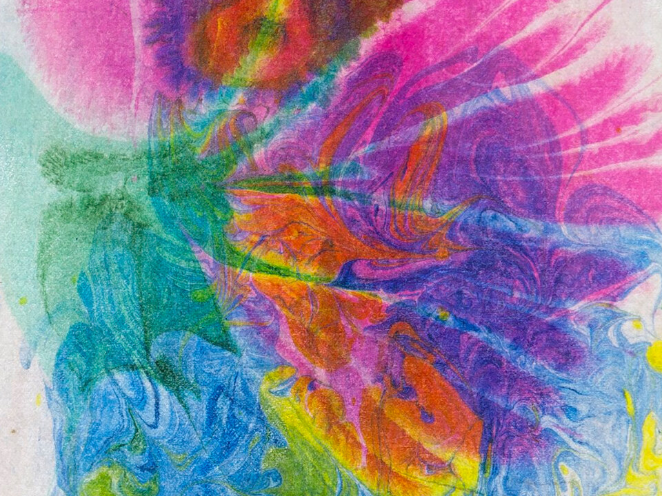 detail of Ebru painting