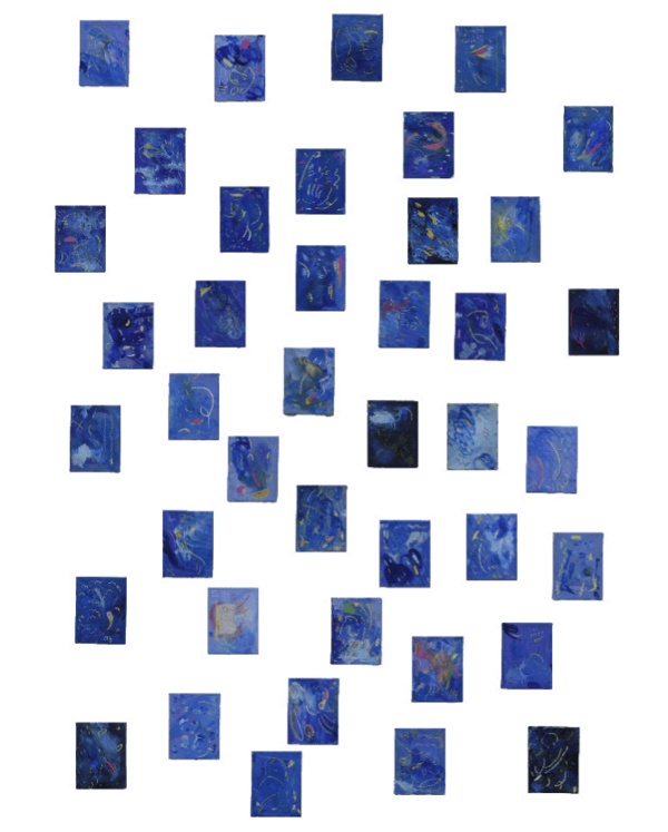 Hoa Luo, Inseln im Wasser (Malereiserie), Öl und Pastell auf Leinwand, 18x24cm, 2024
