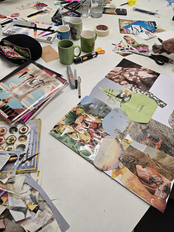 Workshopimpression Vision Board mit Katrin Bernreiter