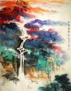 Chinesische Landschaftsmalerei in Tusche