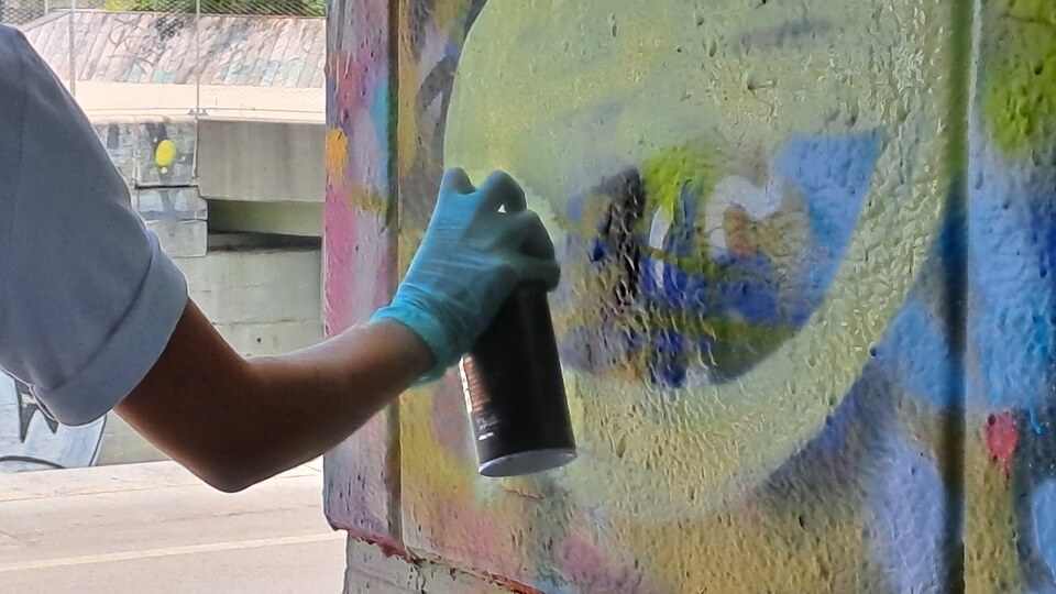 Graffiti Workshop mit Victoria Maria Santibañez